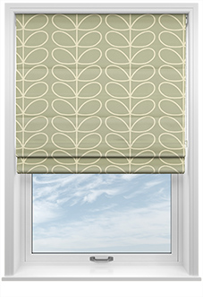 Orla Kiely Jumbo Linear Stem, Pebble - Twist&Fit Roman Blind
